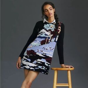Anthropologie: Maeve Scenic Mini Sweater Dress